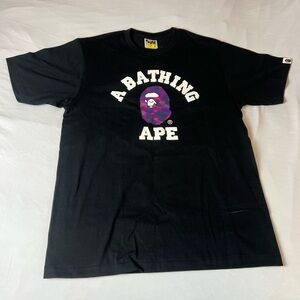 BAPE Purple Color Camo College Tee 100% Authentic
